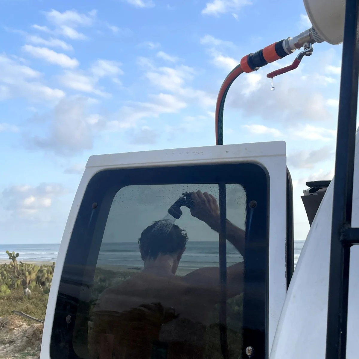 Road shower campervan