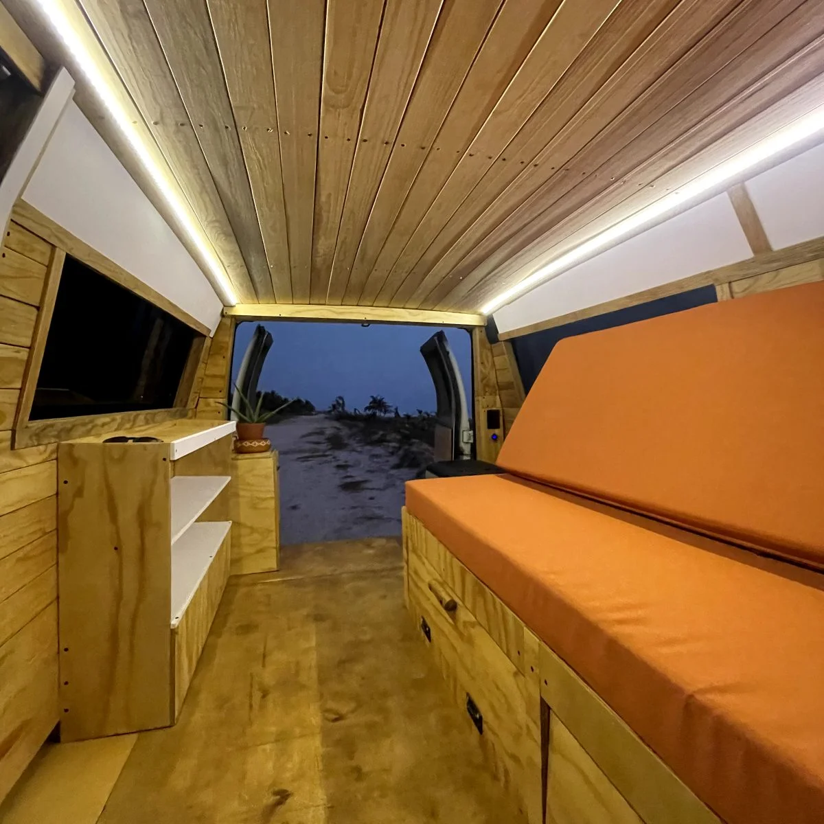 Inside of a campervan