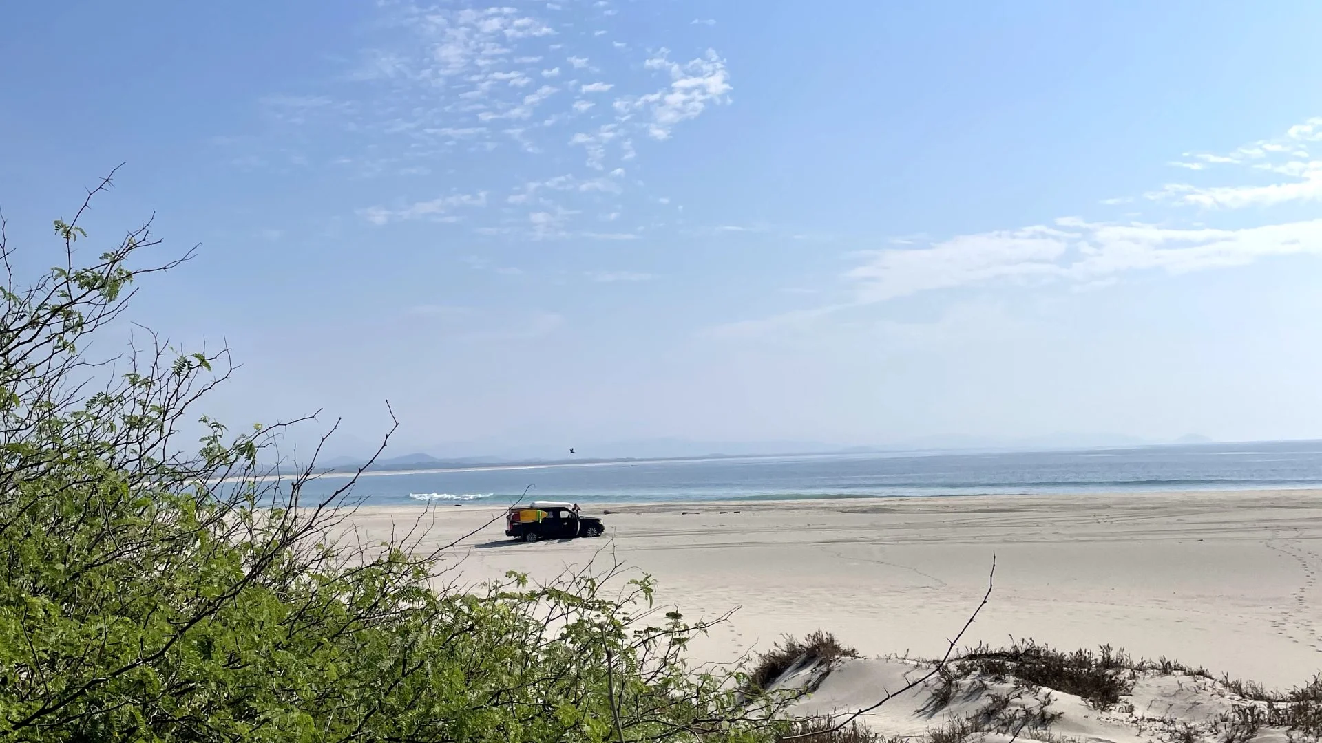 4x4 overlander on the beach