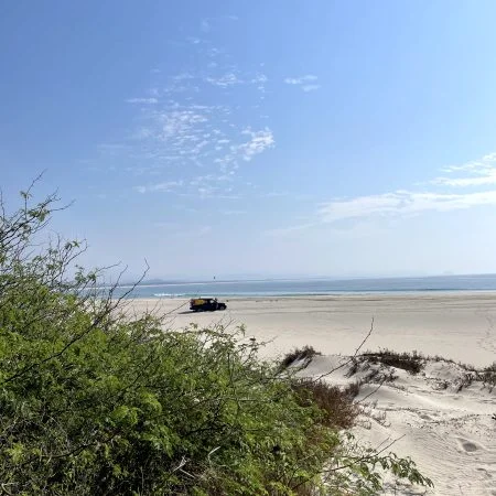 4x4 overlander on the beach