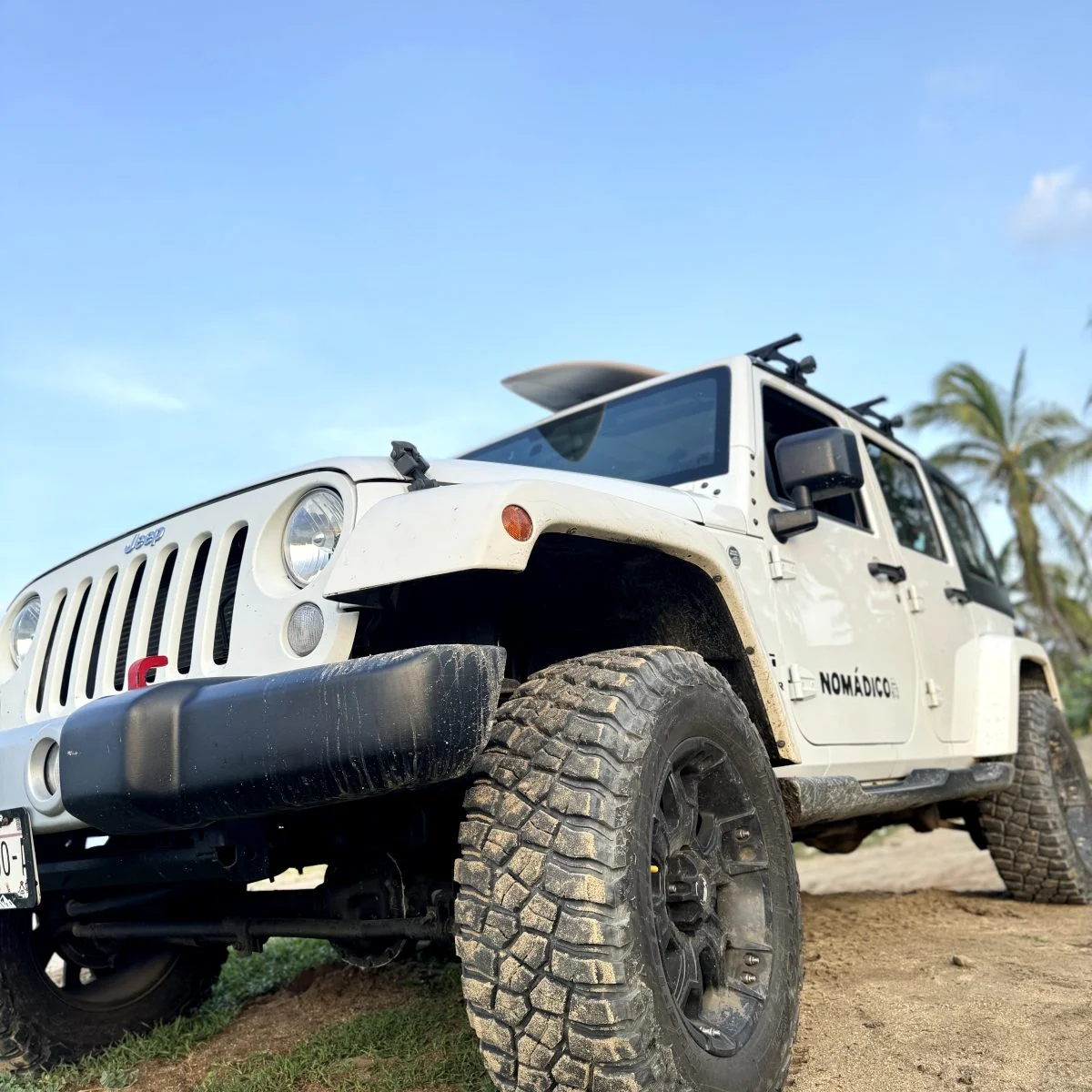 Wheel of Jeep Wrangler in Mexico